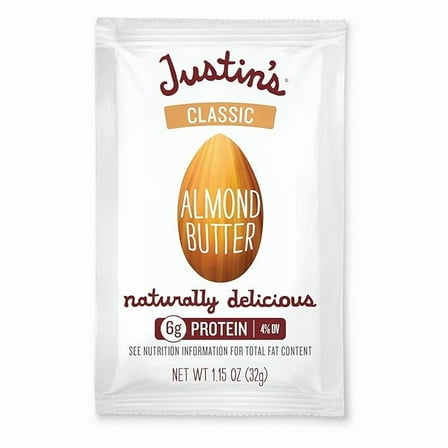 Pack of 2 Justin's Classic Almond Butter Squeeze Pack, 1.15 oz