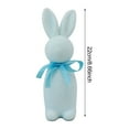 thumbnail image 5 of Sylvtty Easter Bunny Statue Freestanding Foam Rabbit Ornament Faux Moss Rabbit Flocked Bunny Figurine Centerpiece for Desk Mantel Dining Table, 5 of 7