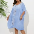 thumbnail image 5 of Beach Cover Up Swim Suits for Women 2025 Stylish Plus Size Pullover Viscose Swimwear Cover-Up for Women - Comfortable Mid-Length Sleeve Dress for Versatile Wear, 5 of 6