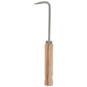 Yarnow Garden Weeding Tool Root Remover Wooden Handle Manganese Steel Manual Weeder Weeding Device Single-claw Hook (Black)