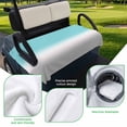 thumbnail image 5 of Golf Cart Seat Covers for 2 Seater,Teal White Grey Ombre Microfiber Cart Seat Towel Blanket,Blue Modern Abstract Aesthetics Absorbent Breathable Non Slip Bench Seats Protector for Golf Course 51"x31", 5 of 9