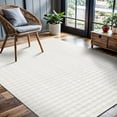 thumbnail image 2 of CAMILSON Ultra Soft High Pile Fluffy Non-Slip Indoor Area Rugs White 5x7, 2 of 9