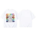thumbnail image 4 of 100 Days Of School Boys Cartoon Print Soft Short Sleeve Round Neck Holidays Tops Kids Summer Clothing 8-9 Years, 4 of 4