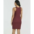 thumbnail image 4 of Real Essentials 3 Pack: Women's Mini Ribbed Jersey Tank Sleeveless High Neck Dress, 4 of 7