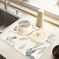 thumbnail image 2 of Yayeee Dish Drying Mat for Kitchen Counter 16" x 18" Microfiber Super Absorbent Coffee Decorative Pad, Adorable Bunnies, 2 of 9