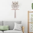 thumbnail image 4 of Owl Macrame Wall Hanging Handmade Cotton Woven Hanging Tapestry, 4 of 7