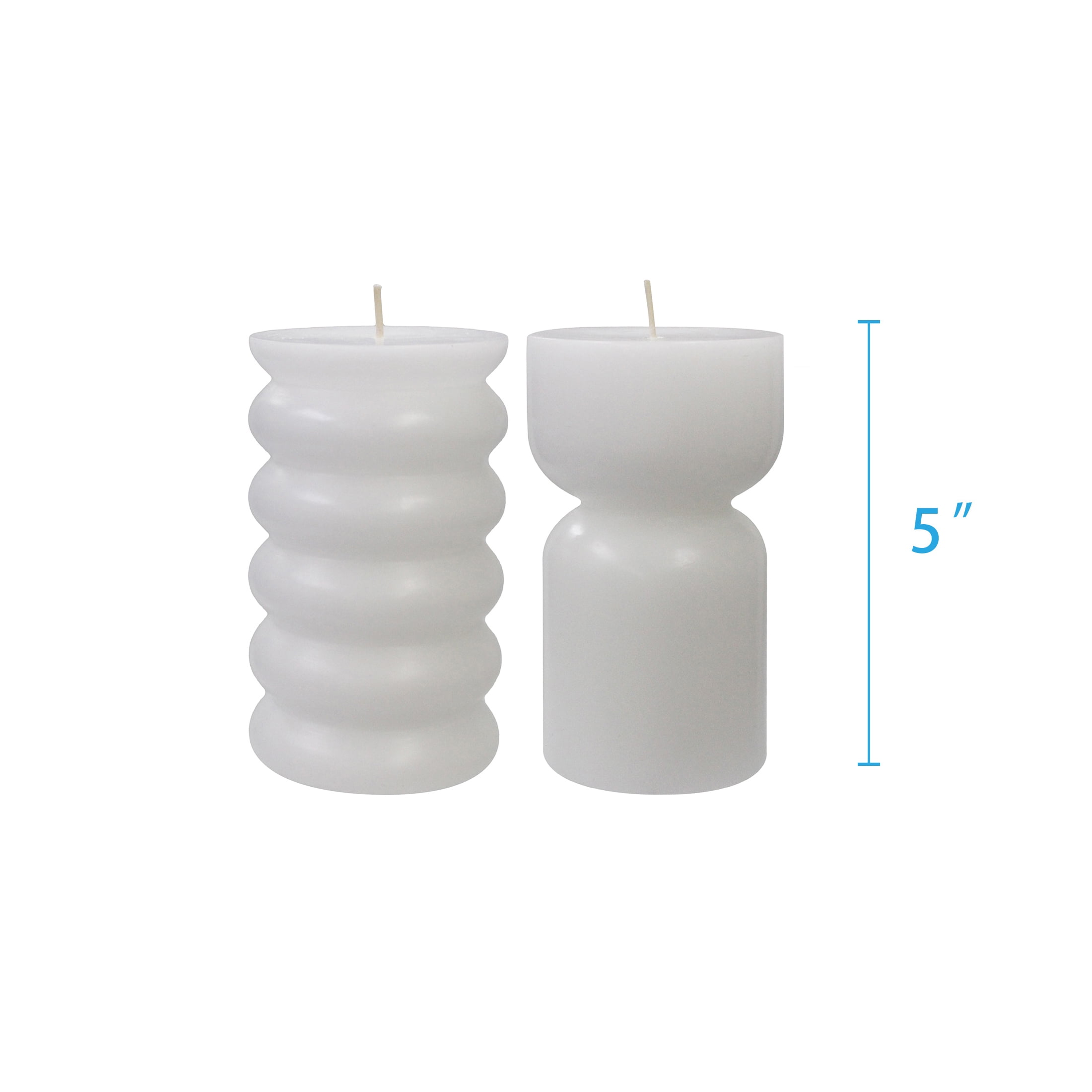(2 pack) Better Homes & Gardens Unscented Pillar Candles, 3-Pack, 3x5 Inches, 3x4 Inches, White