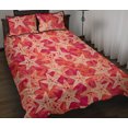 thumbnail image 1 of Juego de Cama Colcha Estrellas de Mar Tema Rojo, 1 of 5
