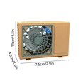 thumbnail image 3 of Fiudx Ofertas de la semana Ventilador de escritorio USB Ventilador de escritorio portátil Acondicionador de aire Factor de forma Pequeño Ventilador de escritorio pequeño y silencioso para oficina en, 3 of 6