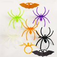 thumbnail image 1 of Spooky Halloween Party Rings: 10 Colorful Plastic Spider and Bat Rings - Perfect for Pranks and Festive Fun - Suitable for Ages 14 and Up - Made of Durable Plastic, 1 of 5