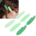 thumbnail image 4 of 30PCS Leaf Shape Hair Duck Clips Creaseless Hair Barrettes Hairdressing Styling Accessories for Makeup Green, 4 of 7