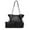Black, variant on Wrangler Tote Bag for Women 2PCS Purses and Handbags Drawstring Shoulder Bag with Chain Straps, Black