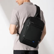 VGOAL Anti-Theft Laptop Sling Backpack - Waterproof 13 Hiking Daypack for Men with USB Port - Perfect for Travel and Camping-Black