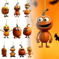 thumbnail image 4 of Uuiauoio Halloween Pumpkin Keychain Pendant Cute Resin Ornament for Car Keys Backpack Bag Charm Party Gift Souvenir Decoration, 4 of 5