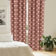 thumbnail image 2 of Ambesonne Gothic Window Curtains, Baroque Floral Skulls, Each 28" W x 63" L, Ruby Cocoa White, 2 of 4