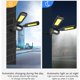 thumbnail image 4 of Luz solar de calle de doble cabezal, luz de pared de seguridad ajustable de alto brillo de 180 grados, luz solar para senderos a prueba de agua IPX6 A, 4 of 5