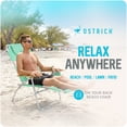 thumbnail image 2 of Ostrich The Deluxe 3N1 Lightweight Outdoor Beach Lounge Chair w/Footrest, Teal, 2 of 12