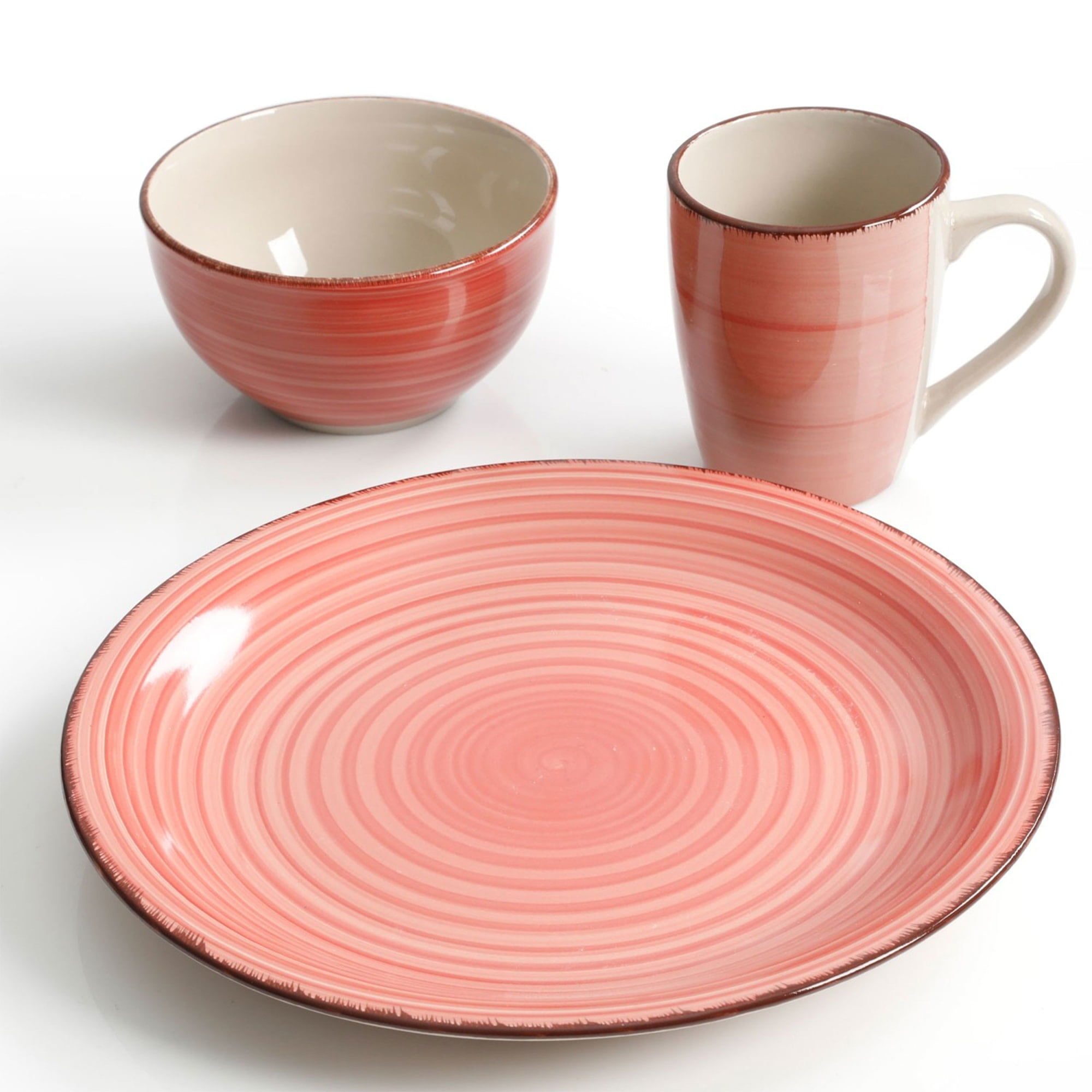 Gibson Home Color Vibes Pastel 12 Piece Mix and Match Stoneware