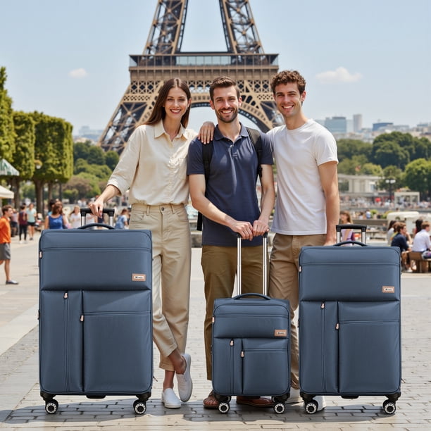 New York Xpress 3 Piece Softside Luggage Set, Lightweight