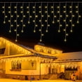 thumbnail image 2 of Guirnalda de luces LED para decoración navideña 2025 para exteriores, 8/12 m, conector impermeable, luz de carámbano, decoración de Año Nuevo 2025 para el hogar, 2 of 5