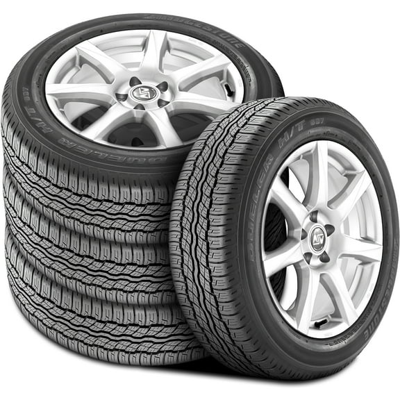 Set of 4 (FOUR) Bridgestone Dueler H/T 687 235/65R18 104T A/S All Season Tires Fits: 2006-10 Ford Explorer XLT, 2010-16 Cadillac SRX Luxury