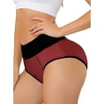 thumbnail image 4 of NOMADIC NOOK Women's High Waist Tummy Control Color-Block Brief 5 Packs, 4 of 4