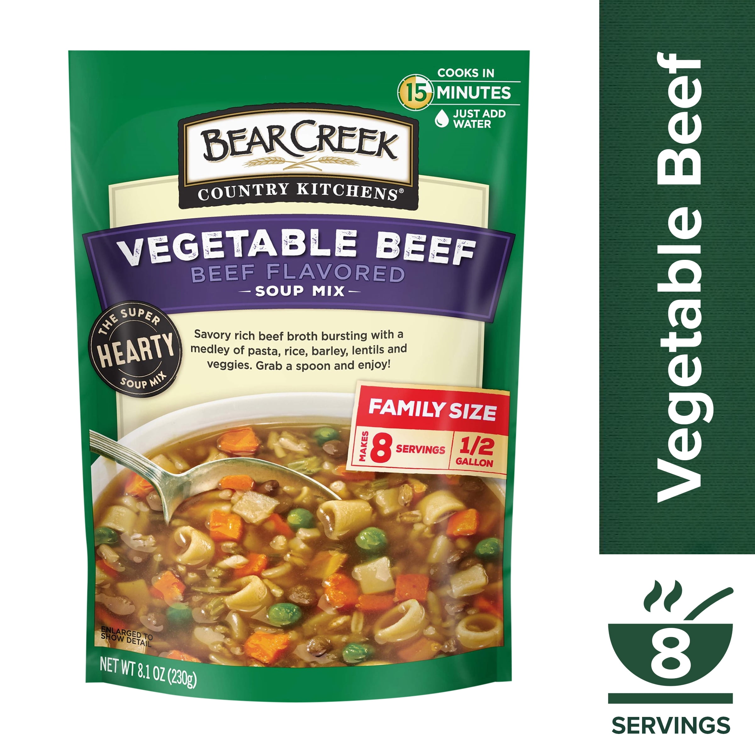 Bear Creek Country Kitchens Vegetable Soup Mix, 8.1 OZ Pouch