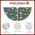 thumbnail image 3 of Lukts Santa Hat Joy Green Festive Print Color Life Christmas Tree Skirt, Winter Holiday Tree Mat Decoration ,Can be Used as A Shawl-36", 3 of 6
