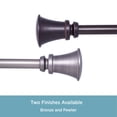 thumbnail image 5 of Kenney ® Nile  3/4" Standard Decorative Window Curtain Rod, 36-66", Pewter Pewter - 36-66", 5 of 5