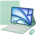 thumbnail image 1 of Funda con teclado táctil para iPad Air de 11 pulgadas M3 (2025) / M2 (2024), iPad Air 5ta (2022) / Air 4ta generación (2020) de 10,9 pulgadas, con mouse - Teclado Bluetooth táctil magnéticamente, 1 of 8