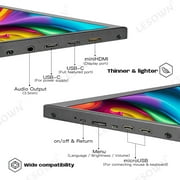 LESOWN Portable Monitor 8.9 inch Laptop Additional Touchscreen USB-C HDMI 1920x1200 IPS LCD Second Screen for Smartphone PC Laptop