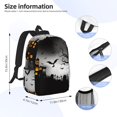 thumbnail image 5 of Rateoe Happy Halloween 1 Pattern Student Backpack Water-resistant Backpack 15-inch Laptop Backpack Lightweight Adjustable School Backpack, 5 of 6