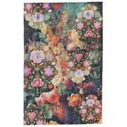 Ashlyn Bright Multi Outdoor Rug, Orange/Green Golden, 5ft-6in x 8ft-6in Area Rug