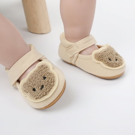 

Cathalem Girl Shoes Infant Baby Girls Boys Cute Bear Pattern Toddler Shoes Indoor Shoes Cartoon Baby Shoes Shoes White 0 Months