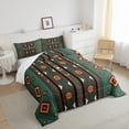thumbnail image 3 of Manfei Red Tribal Geometric Bedding Twin Comforter Set,Rustic Boho Aztec Down Comforter,Country Cabin Lodge Bedding Sets Twin with Comforter,Microfiber Bedroom Decor Reversible,2 Pieces, 3 of 8