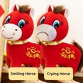 thumbnail image 2 of Crying Horse, Cry Cry/Sad Horse, Year of 2026 Horseplush, Lucky Chinese Lunar New Year Ornament for Home Store Tabletop Decor, Red, 2 of 7