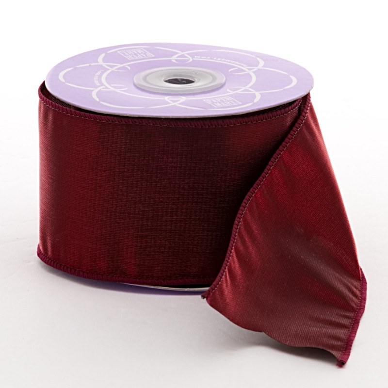 2 1/2" X 10 Yards Burgundy Heavy Weave Shimmery Ribbon by Paper Mart
