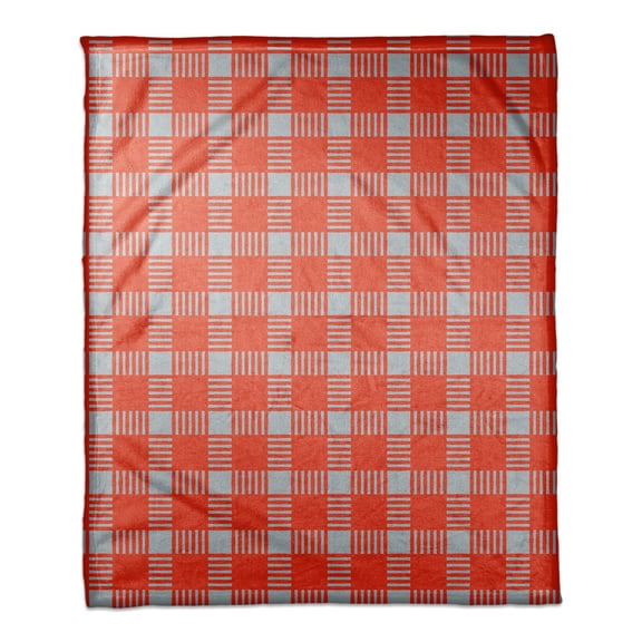 Creative Products Red Plaid 50x60 Coral Fleece Blanket