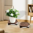 thumbnail image 5 of Dadiaei Plant Caddy with Universal Wheels, Round Movable Planter Dolly Trolley Tray Pallet for Indoor & Outdoor Use, Heavy Duty Plant Pot Mover with 360° Swivel Casters, Ideal for Flower Stands, 5 of 5