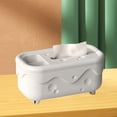 thumbnail image 4 of Organizador de caja de pañuelos | Plástico compuesto moderno | Almacenamiento de cajones | Estilo escandinavo | Tapa transparente | Mesa de centro para casa Oficina | Blanco Beige Amarillo |, 4 of 6