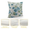 thumbnail image 4 of Chilfamy Blue Flower Green Leaves Square Pillow Cover Case for Cushions Sofa Bed Outdoor Decoration - Short Plush 1PC 20x20in, 4 of 5
