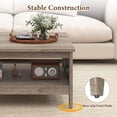 thumbnail image 3 of 2-Tier Farmhouse Coffee Table with Open Shelf, Rectangular Center Table for Living Room, Oak, 3 of 9