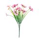 thumbnail image 2 of Artificial Flowers Bouquet Forked Spring Grass Pansy Daisy Stem Plastic Silk Faux Flower 7 Forks 1 Pc Blue Pink White Red Purple Yellow Home Wedding Decor, 2 of 5
