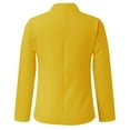 thumbnail image 5 of Yigetop Fitted Blazers For Women Women Fashion Casual Solid Long Sleeve Open Front Notched Collar Suit Cardigan Office Ladies Jacket Coat Womens Blazer Yellow 2XL, 5 of 6