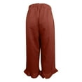 thumbnail image 5 of iHPH7 Ruffle Pants Women Fall Clothes Pull On Pants for Women Palazzo Pants for Women Baggy Pants Wide Leg Pants Woman Lounge Pants Women Red L, 5 of 5