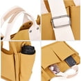 thumbnail image 4 of LinYooLi Canvas Tote Bag for Women Large Capacity Shoulder Bag Aesthetic Purses Handbags with Multiple Pockets, 4 of 5