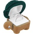 thumbnail image 1 of Caja de anillo, caja de anillo de boda de tortuga de dibujos animados lindo Caja protectora de joyería pequeña Caja de regalo de almacenamiento de anillo de boda para anillo de compromiso de boda, 1 of 5