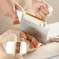 thumbnail image 2 of 2-in-1 Kitchen Knife Sharpener and Cutting Hand Guard, White, Effortless Sharpening Stone and Knife Back Pad, for Cutting Vegetables, Meat, and Bones Safely, by FAJHHA, 2 of 6