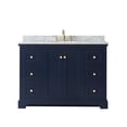 thumbnail image 4 of Wyndham Collection 48" Oval-Sink Wood Single Bathroom Vanity in Blue/Gold, 4 of 5