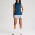 thumbnail image 7 of Lumtrix Golf Shirt For Women Sleeveless 1/4 Zip Polo Shirts Upf Collared Tennis Tank Tops Quick Dry Athletic T Shirt Blue 2XL, 7 of 7